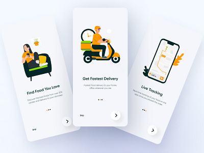 Food Delivery App Splash Screens app clean delivery food mobile splash ui