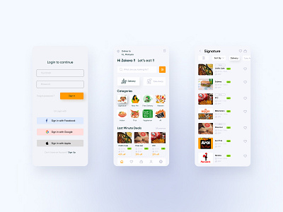 Food Delivery App Home Screen app clean delivery design food minimal mobile mobile app ui ux
