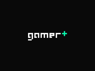 Gamer plus / Logo design branding design gamer icon logo minimal type typography