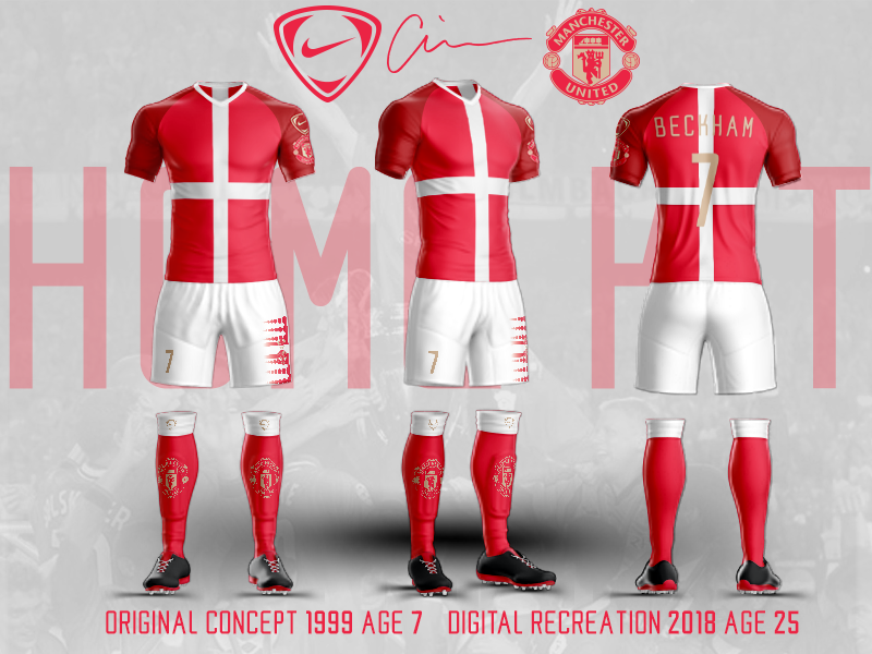 manchester united 1999 home kit