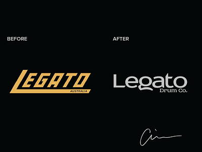 Legato Rebrand after australia before co company drum legato rebrand
