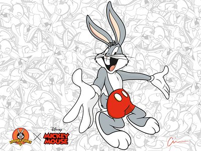 Bugs Bunny in Mickey Mouse Shorts