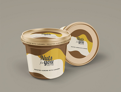 Nutsforyou design icecream logo packaging typography weeklywarmup