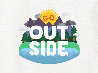 Go Outside hand drawn hiking hipster illustration illustrator mountains nature nature illustration outdoors outdoorsy outside snowboarding tee shirt threadless