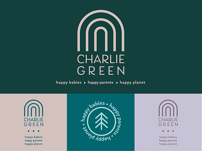 Charlie Green Organic Baby Products baby brand identity branding feminine identity logo natural organic packaging design