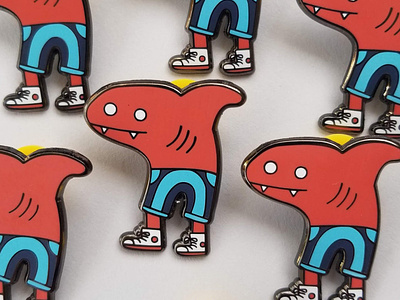 Shark Boy Enamel Pin character dane goodwin enamel pin hand drawn illustration product shark