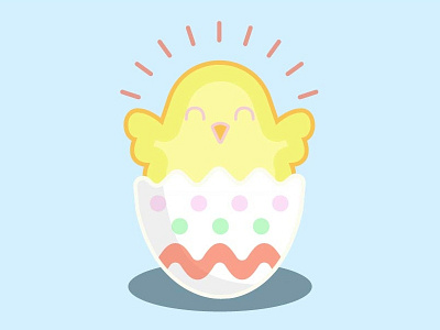 Happy Easter!!! chicken easter icon kawaii spring