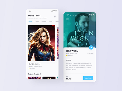 Movie ticket app app design cinema app ios app design mobile app design movie app movie ticket movie ticket app theater app ui ui content uiuxdesign user experience user interface design ux