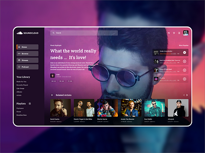 Music player concept concept design music music player player ui ux web