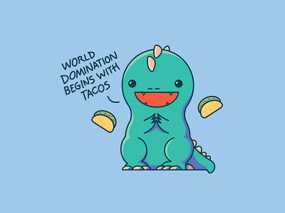 Taco Dino Illustration