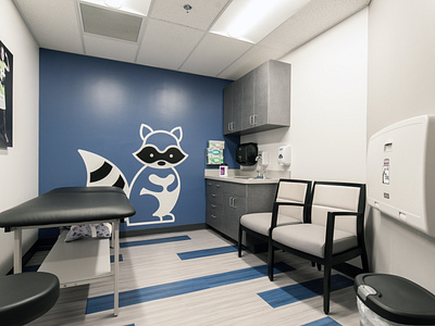 Pediatric Animal Wall Decal Raccoon