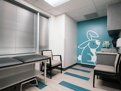 Pediatric Animal Wall Decal Rabbit