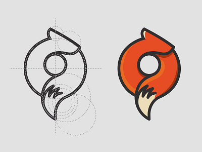 Hello Dribbble! fox logo