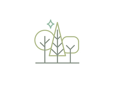 Geometric Trees geometric line lines logo nature star trees