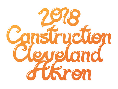 Canstruction Cleveland 2018 2018 akron bubble canstruction cleveland curves fun gradient logotype orange taffy type typography