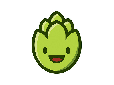 HopCulture logo brewery character logo emoji green hop