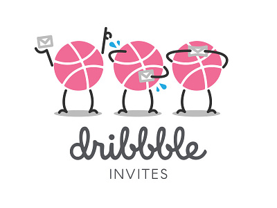 Dribbble Invites cute dribbble invite illustration invite invites