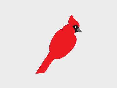 Cardinal animal bird design illustration red simple vector
