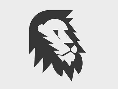 Lion Head abstract animal face geometric lion lion head lion logo logo negative space sharp vector