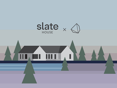 Slate House Illustration geometric house illustration simple slate vector