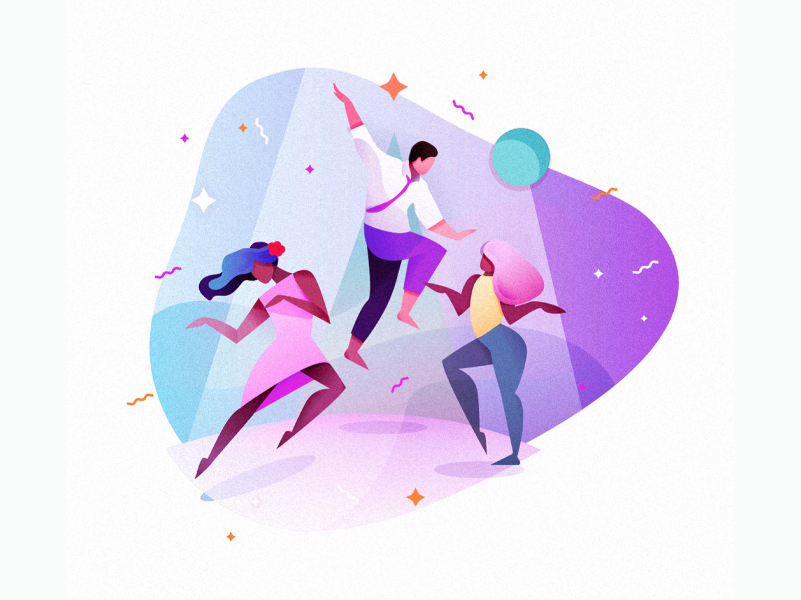 FREE illustration Party by Viktoriya S on Dribbble