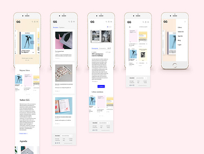 GG editorial web redesign books design digital editorial interactions redesign ui uidesign ux vector web website
