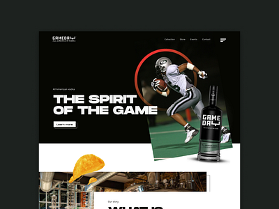 Gameday vodka home design branding concept design digital game minimal minimalist typography ui uidesign ux web