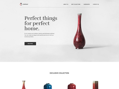 Contrast Ceramic Studio - Concept Website ceramic design studio ui ui design ux web webdesign website