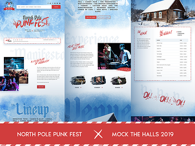 North Pole Punk Fest - Mock the Halls 2019 christmas graphic design hardcore mock the halls music festival punk ui design web design website