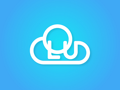 Cloud clean cloud logo minimalist simple