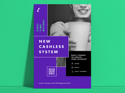 Cashless System app cashless coffee shop customer design discount free graphic design loyalty marketing offers payment payment method poster qr code stamp