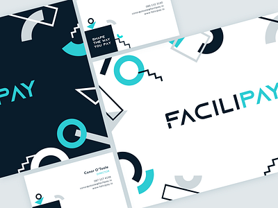 FACILIPAY branding business card design businesscard cashless customers design easy geometric design innovation loyalty payment method payment system shapes simple