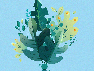 Nature II adobe illustrator adobe photoshop drawing illustration illustrator leaves natural nature vector