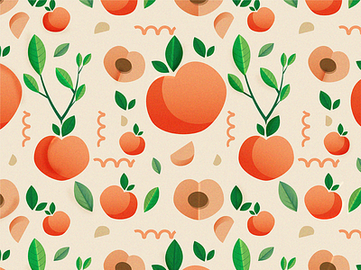 Peach illustration illustrator patterns pesca