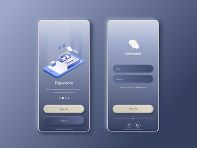 DailyUI 001 Sign In Page dailyui 001 log in mobile sign in signup ui