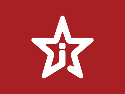 "i" star mark branding i lettermark logo star typography
