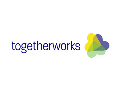 togetherworks logo arrow branding heart lettermark logo play button typography