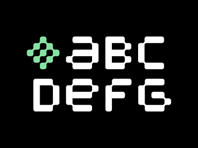alphabet that mimics mark for crypto branding lettermark logo typography