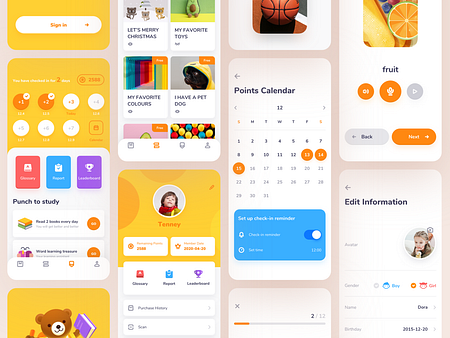 The first part of the ROSEN Learning Reader app by Tenney Tang on Dribbble