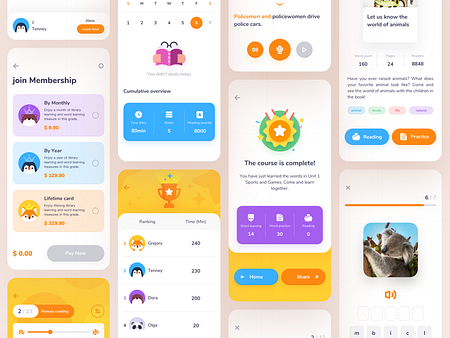 The second part of the ROSEN Learning Reader app by Tenney Tang on Dribbble