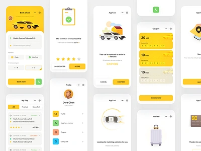 AppTaxi app application book car coupon icon illustration interface ios journey map mini app tourism travel trip ui ux web