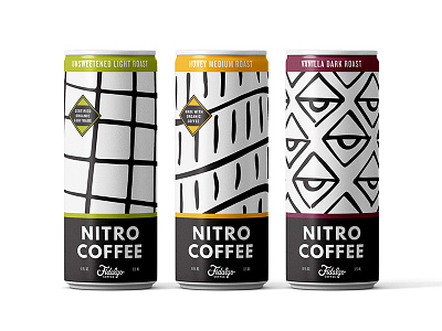 Fidalgo Nitro Coffee Cans beverage cans coffee craft design nitro package pattern product seattle system washington