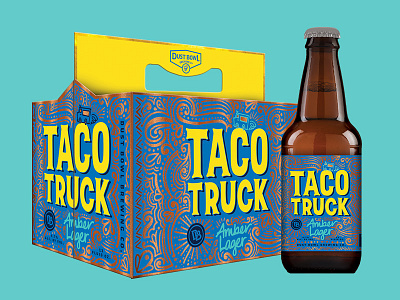 Taco Truck Lager beer branding color craft design illustration seattle system washington