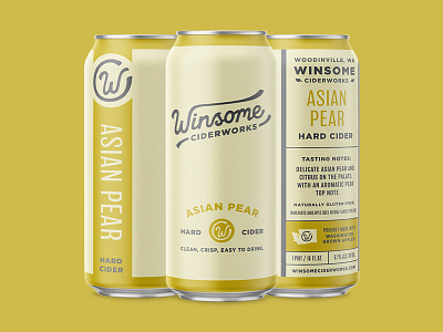 Winsome Ciderworks beverage branding can cider color design identity lettering packaging seattle system washington