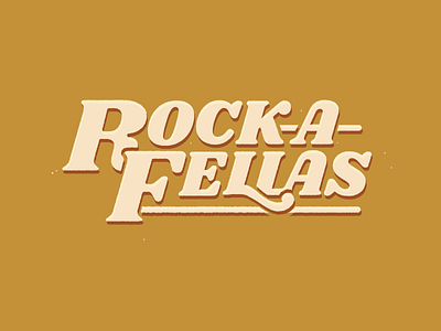Rock-A-Fellas lettering logotype retro rock and roll vintage