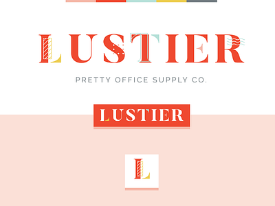 Lustier Box branding geometry logo logotype playful sophisticated subscription box