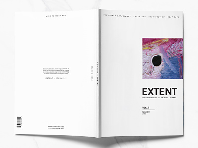 EXTENT Magazine extent magazine magazine cover minimal modern art texas