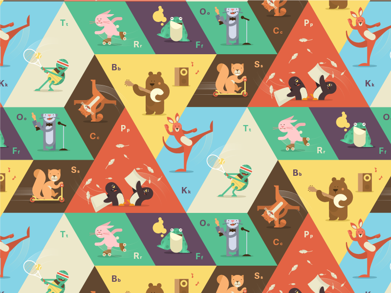 Lost My Name Wrapping Paper cat cartwheel alphabet animals cute vector flat