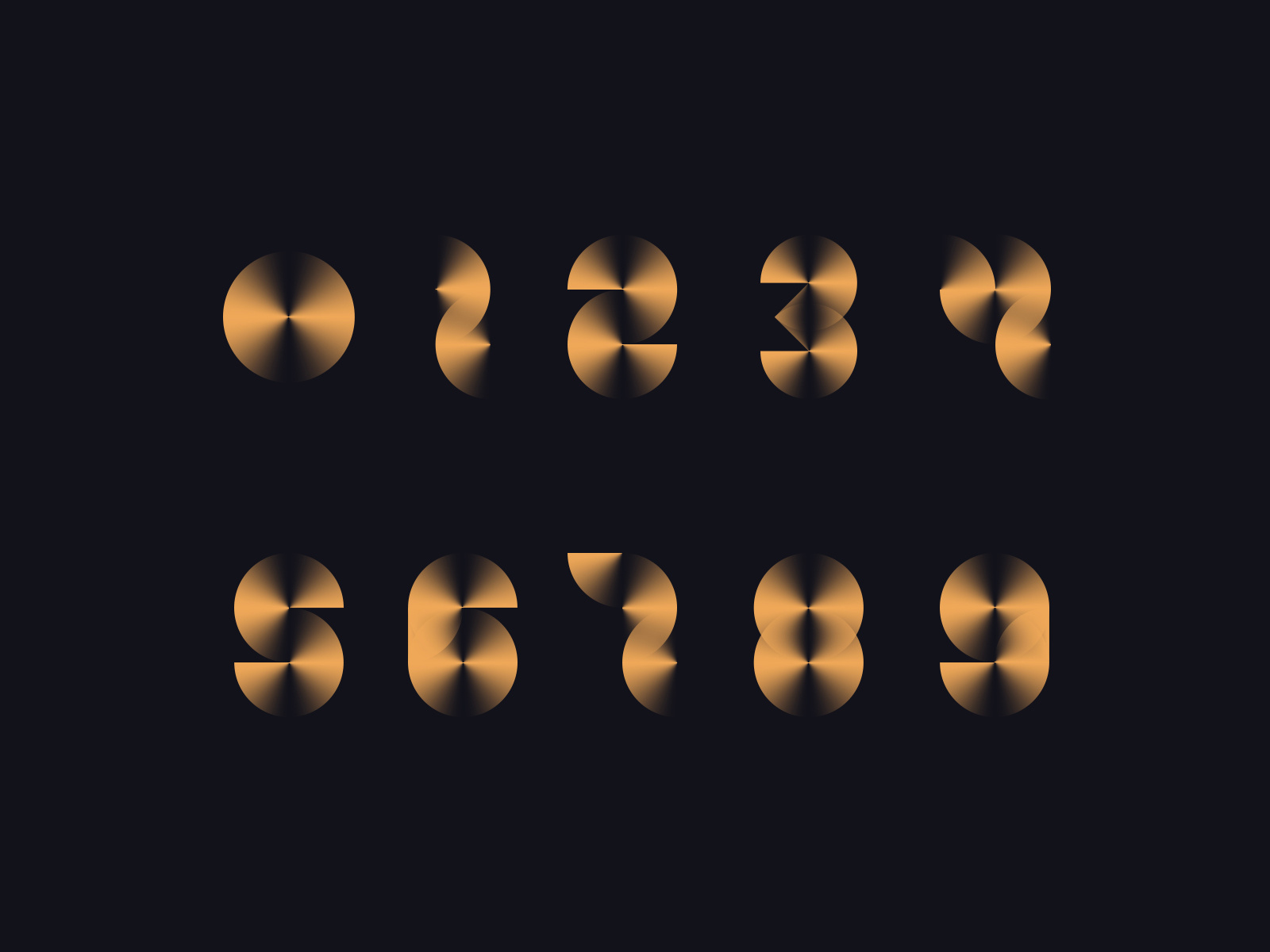 ABSTRACT NUMBERS by Grey for innn on Dribbble