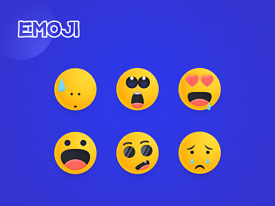 EMOJI amazed colorful cool cry design emoji emoji set glad happy illustration like love sad sorrow sorry